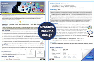 design and write a modern professional resume