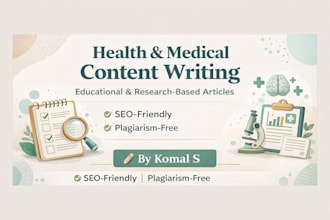 write informative health and blog articles SEO optimized