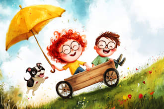 children story book illustration children story book illustration