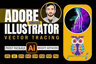 convert your logo image to clean vector ai, eps, svg