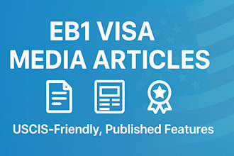 eb1 media article write and publish in reputable media