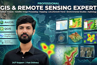 do expert gis and remote sensing analysis and mapping in arcgis qgis gee