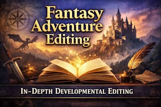 do in depth developmental editing for fantasy adventure stories