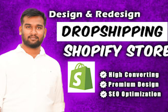 professional shopify dropshipping store for your business