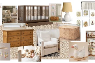 create a custom interior mood board with furniture and décor sourcing