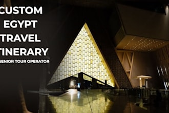 create a custom egypt travel itinerary as a professional tour operator