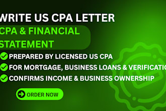 write US CPA letter CPA comfort letter CPA mortgage letter financial statement
