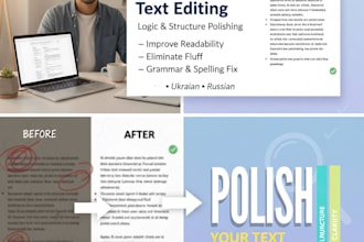 edit, structure, and polish your text for publication