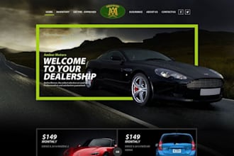 design squarespace car dealership website online showroom vehicle sales website