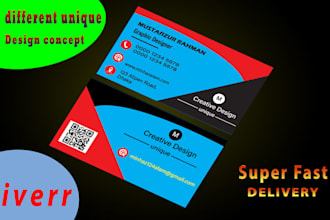 design a modern  professional and creative business card