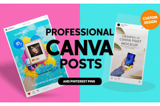 design professional canva posts and pinterest pins