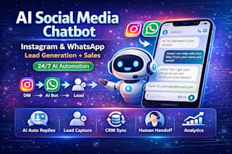 ai social media chatbot, instagram and whatsapp chatbot for lead generation