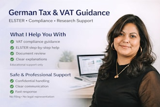 guide you with german tax, vat and elster step by step