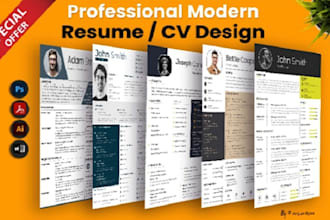 design a professional CV or resume for your job