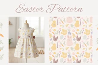 create a seamless floral pattern for fabric and textiles