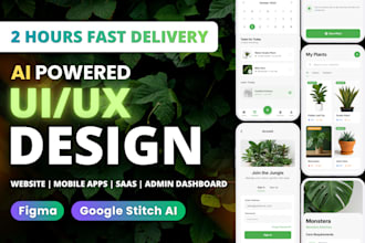 do figma website design, website UI design, website mockup, stitch ai design