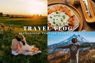 design professional travel vlog and youtube thumbnails