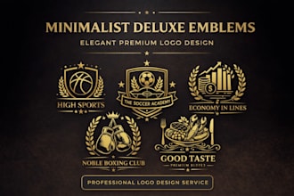 create minimalist deluxe emblems for you