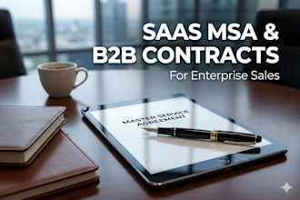 draft your saas master service agreement msa and b2b sales contract