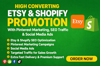 etsy promotion shopify promotion etsy seo shopify marketing to boost store sale