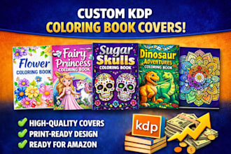 design a professional KDP coloring book interior and cover