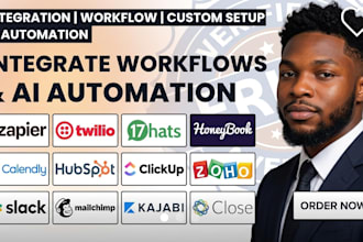integrate zapier twilio 17hats honeybook calendly hubspot workflows ai automatio