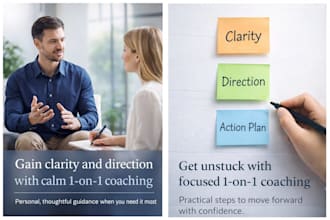provide calm 1 on 1 mindset and life coaching for clarity and direction
