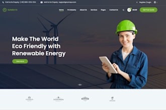 design wix solar energy website solar panel installer green energy website