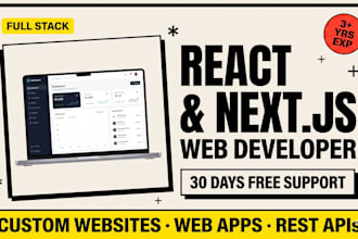 do ai web app, ai software, ai website development as full stack web development