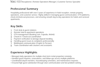 do the operation and remote receptionist