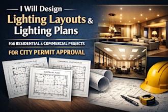 design lighting layouts and lighting plans for residential, commercial projects