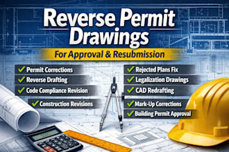 reverse permit drawings for approval, corrections ,resubmission
