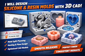 design silicone resin and casting mold with 3d cad soap candle mold wax jewelry