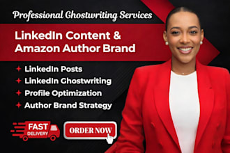 ghostwrite your linkedin content and optimize your amazon author brand