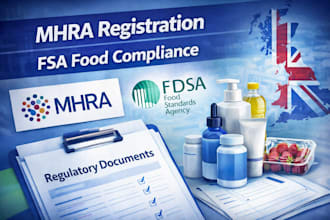 provide mhra registration and fsa food compliance support in UK expertly