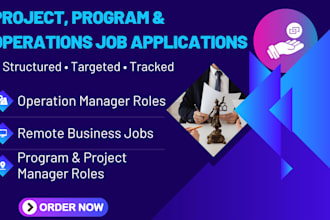 search and apply to project manager, program manager and operations jobs for you