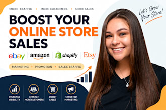 promote and advertise ebay amazon shopify etsy to boost store sales