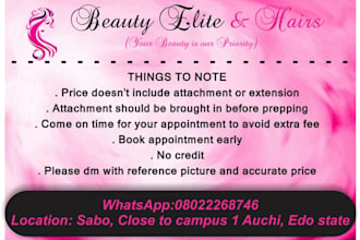 design a luxury flyer, price list, or brand guide for beauty and hair salon