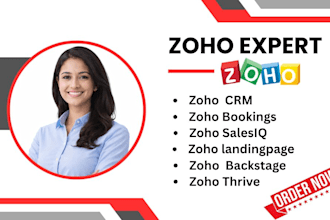 setup zoho bigin zoho salesiq, campaigns, zoho CRM, bookings,thrive, landingpage