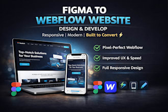 design or develop figma to webflow website redesign webflow landing page expert