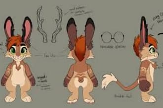 plush ref sheet stuffed animal character mascot plush design ych concept