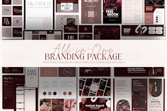 create professional canva branding kit for small business,entrepreneur, startups