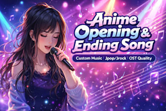 compose your custom anime opening ending song with vocals instrumental