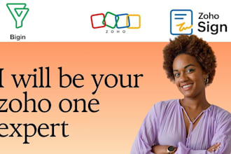 setup zoho one, zoho bigin, zoho sign, zoho forms, zoho voice salesiq bookings