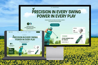 build modern golf shopify store sports accessories gear golf simulator website