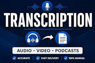transcribe audio, video, podcasts and youtube videos into text