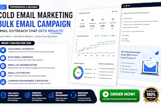 do cold email marketing, bulk email campaign and email outreach