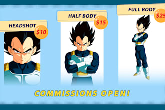 create illustrations, dragon ball art style