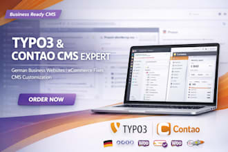 design fix typo3 german company contao cms issues ecommerce website fix bugs