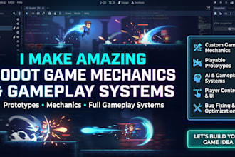 make responsive godot game mechanics, prototypes and gameplay systems